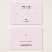 Minimale Elegante Rose Imitate Gold Herzerkrankung (Vorne & Hinten)