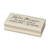Minimale elegante Rücksendeadresse Gummistempel (Stempel)