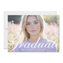 Minimale elegante Schriftfoto-Abschlussfeier