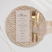 Minimale Elegante Script Dusty Pink Wedding Menükarte