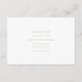 Minimale elegante Script-Empfang-Abschlusskarte Begleitkarte (Vorderseite)