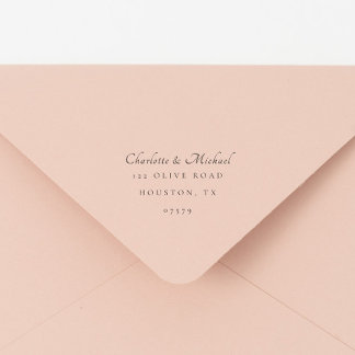 Minimale Elegante Script Moderne Rücksendeadresse Permastempel