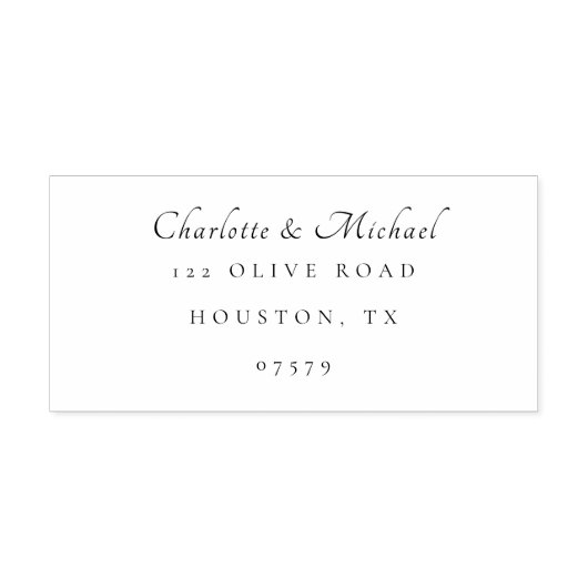 Minimale Elegante Script Moderne Rücksendeadresse Permastempel (Design)
