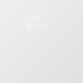 Minimale elegante, transparente Tischnummer Fensteraufkleber (Blatt)