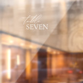 Minimale elegante, transparente Tischnummer Fensteraufkleber (Blatt 2)