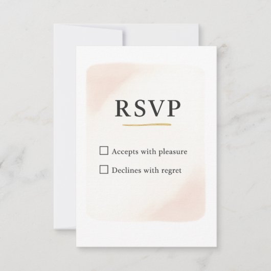 Minimale elegante UAWG Wedding Card - 1,5 x 5 Zoll RSVP Karte (Vorderseite)