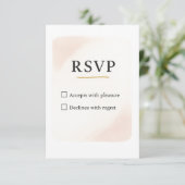 Minimale elegante UAWG Wedding Card - 1,5 x 5 Zoll RSVP Karte (Stehend Vorderseite)