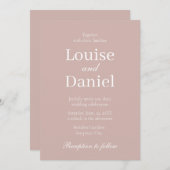 Minimale, elegante und einfache Personalisierte Ho Einladung (Vorne/Hinten)