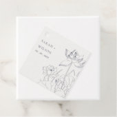 Minimale Elegante Wasserlilie Blumenkitzel Hochzei Geschenkanhänger (Beispiel)