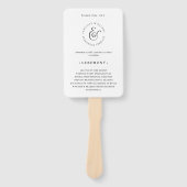 Minimale Eleganz Einfache Schwarz-Weiß-Hochzeit Fächer (Vorderseite)