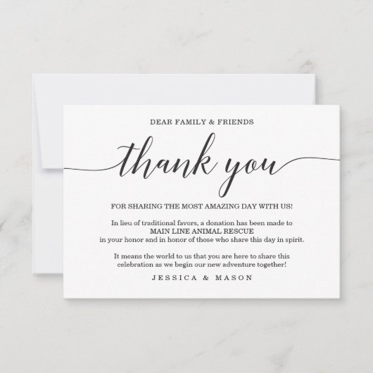 Minimale Eleganz in der Platzkarte der Favoriten Ankündigung (Vorderseite)