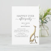 Minimale Elopement Empfang Hochzeit Einladung (Stehend Vorderseite)