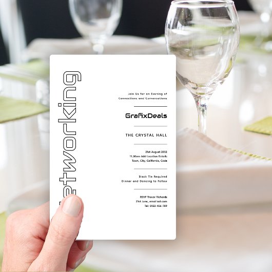 Minimale Ereignisse im Business Corporate Tech Net Einladung