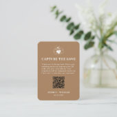 Minimale Erfassung der Liebe QR-Codezeichen Begleitkarte (Stehend Vorderseite)