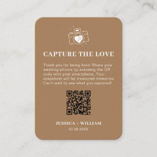 Minimale Erfassung der Liebe QR-Codezeichen Begleitkarte