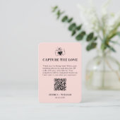 Minimale Erfassung der Liebe QR-Codezeichen Begleitkarte (Stehend Vorderseite)