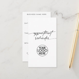 Minimale Erinnerung-Script-Logo Terminkarte