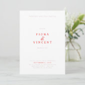 Minimale Ernsthafte Einladung (Stehend Vorderseite)