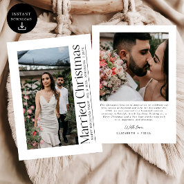 Minimale Erste Verheiratete Weihnachtsfeiertage Ne Feiertagskarte