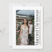 Minimale Erste Verheiratete Weihnachtsfeiertage Ne Feiertagskarte (Vorderseite)