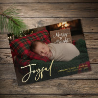 Minimale erste Weihnachten Baby Freude Foto