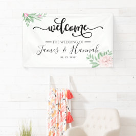 Minimale Eukalyptus Blush Pink Wedding Party Banner