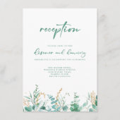 Minimale Eukalyptus-Hochzeitempfehlung Begleitkarte (Vorderseite)