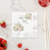 Minimale Eukalyptus-Hochzeitspapier-Serviette Serviette (Beispiel)