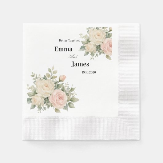 Minimale Eukalyptus-Hochzeitspapier-Serviette Serviette (Vorderseite)