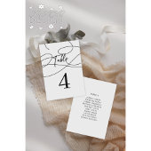 Minimale Extravagante Script "Table" Calligrafy We Tischnummer