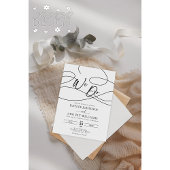 Minimale Extravagante Script "We Do" Kalligraphie  Einladung