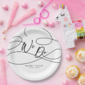 Minimale Extravagante Script "We Do" Kalligraphie  Pappteller (Party)