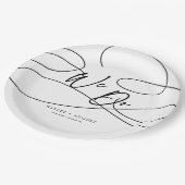 Minimale Extravagante Script "We Do" Kalligraphie  Pappteller (Schrägansicht)