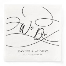 Minimale Extravagante Script "We Do" Kalligraphie 