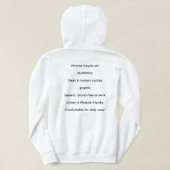Minimale Fahrrad-Kunst – Hoodie (Design Rückseite)