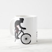 Minimale Fahrrad-Kunst Kaffeetasse (Vorderseite Links)