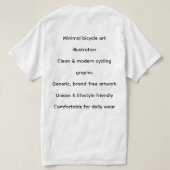 Minimale Fahrrad-Kunst – T-Shirt (Design Rückseite)