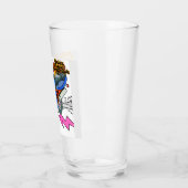 Minimale Fahrrad-Kunstgrafik Glas (Links)
