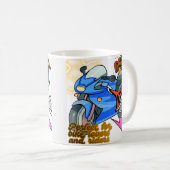 Minimale Fahrradgrafik  Kaffeetasse (VorderseiteRechts)