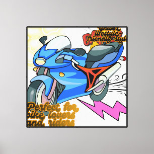 Minimale Fahrradgrafik – Motorrad Leinwanddruck