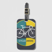 Minimale Fahrradillustration –  Gepäckanhänger (Vorderseite Vertikal)
