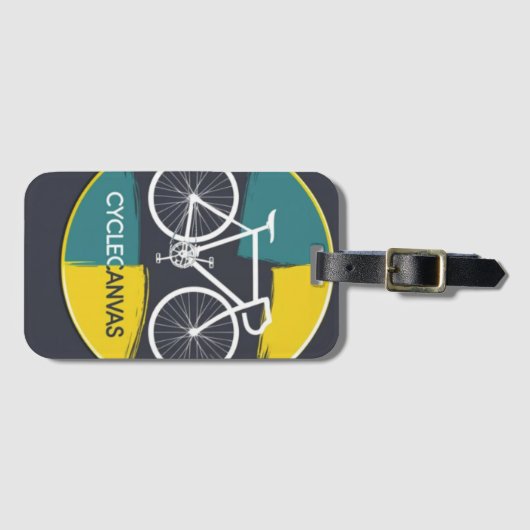 Minimale Fahrradillustration –  Gepäckanhänger (Vorderseite (Horizontal))