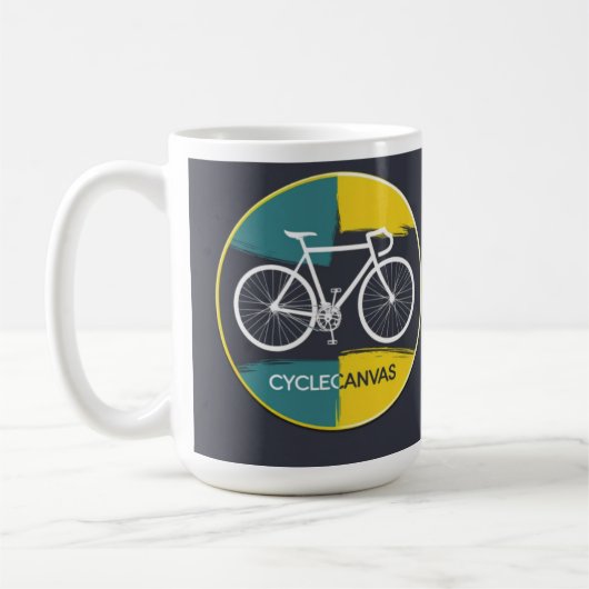 Minimale Fahrradillustration – Kaffeetasse (Links)