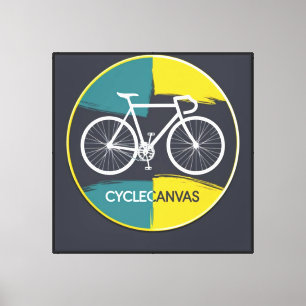 Minimale Fahrradillustration – Leinwanddruck
