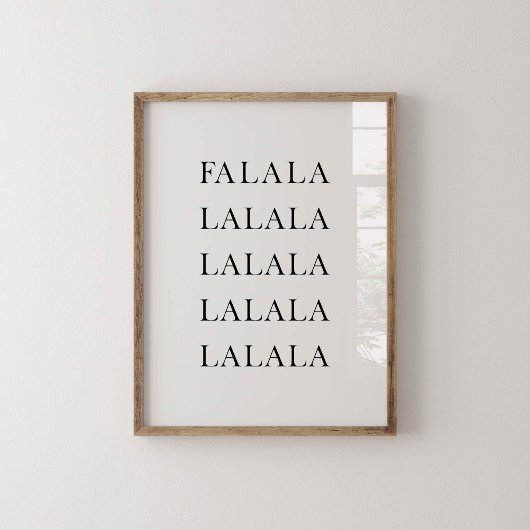 Minimale Falalala Poster
