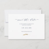 Minimale Fall Wasserfarbenleaf Save the Date Karte (Vorderseite)