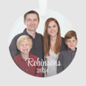 Minimale Familie 2 Foto Individuelle Name Script & Ornament (Rückseite)