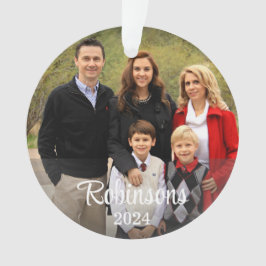 Minimale Familie 2 Foto Individuelle Name Script & Ornament