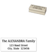 Minimale Familienname plus Address Rubber Briefmar Gummistempel (Stempel)