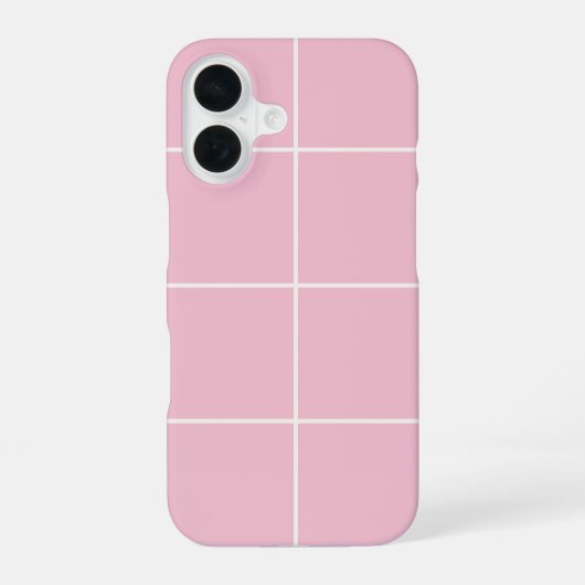 Minimale Farb-Gitter-Prüfmuster iPhone 16 Hülle (Rückseite)